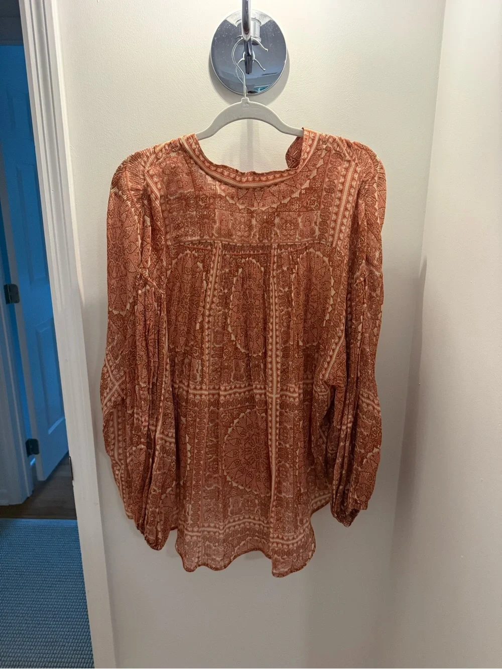 Zimmermann Pink Paisley-Print Long-Sleeve Blouse